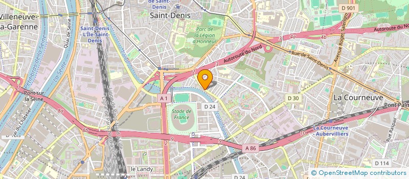 localisation de l'entreprise LES HOTELS DE FRANCE à SAINT-DENIS