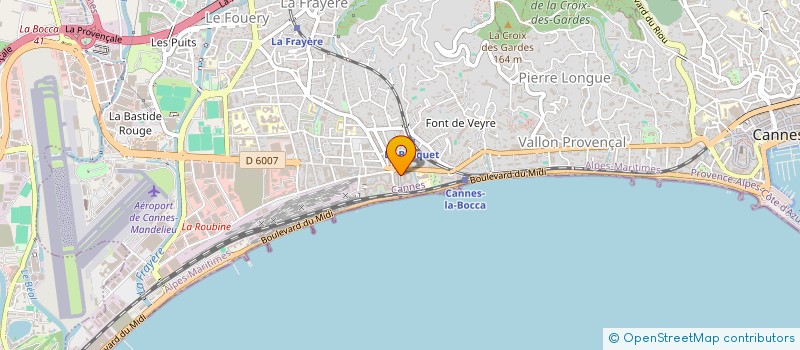 localisation de l'entreprise LES HOTELS REUNIS à CANNES