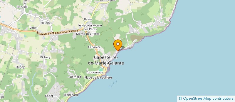 localisation de l'entreprise LES HOTES CHALEUREUX à CAPESTERRE DE MARIE GALANTE