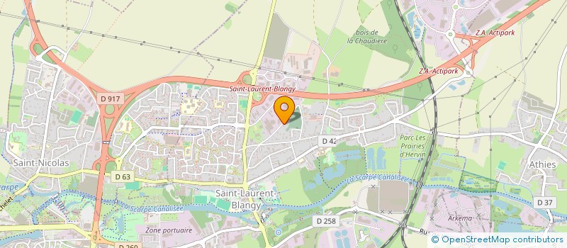 localisation de l'entreprise LES HOUCHES 676  SAINT-LAURENT-BLANGY