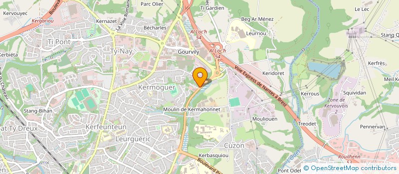 localisation de l'entreprise LES HOVENIAS  QUIMPER