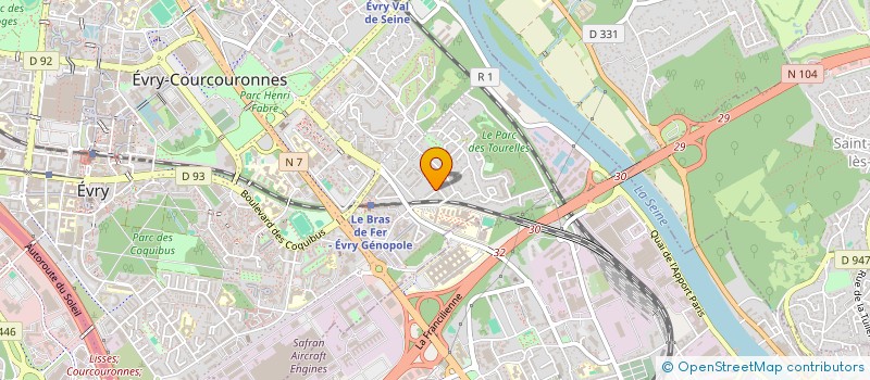 localisation de l'entreprise LES HUBAGES à EVRY-COURCOURONNES