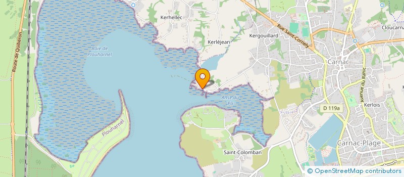 localisation de l'entreprise LES HUITRES DE FRED  CARNAC