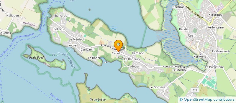 localisation de l'entreprise LES HUITRES DE PORZH GUENN  SENE