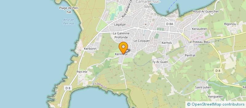 localisation de l'entreprise LES HUITRES DE ROSTELLEC à CAMARET-SUR-MER