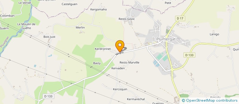 localisation de l'entreprise LES HUITRES DES SABLES BLANCS  PLUMERGAT