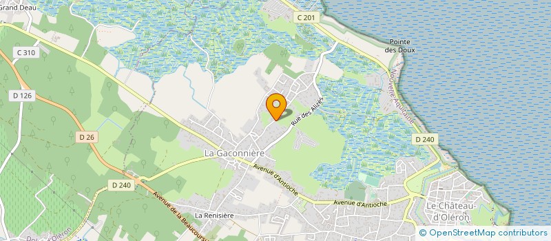 localisation de l'entreprise LES HUITRES DU PERE RABAUD  LE CHATEAU-D'OLERON