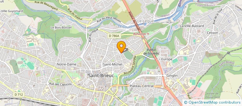 localisation de l'entreprise LES HUMAINS ASSOCIES à SAINT-BRIEUC