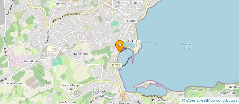 localisation de l'entreprise LES HUNIERS à PERROS-GUIREC