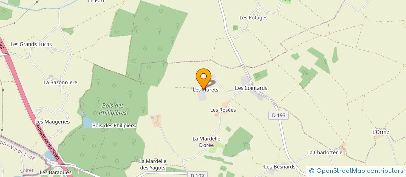 localisation de l'entreprise LES HURETS à ST MARTIN D ORDON