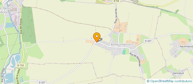 localisation de l'entreprise LES HURLEVENTS  AMBRUMESNIL