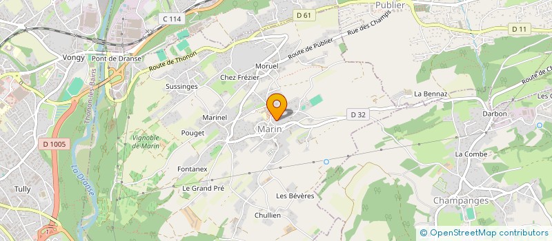 localisation de l'entreprise LES HUTINS à MARIN