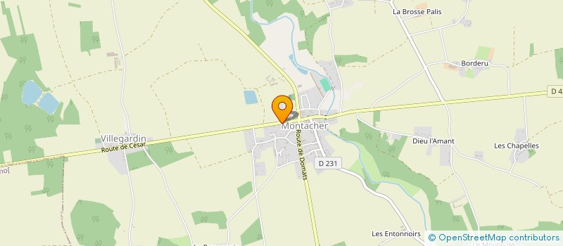 localisation de l'entreprise LES HUTTEAUX  MONTACHER-VILLEGARDIN