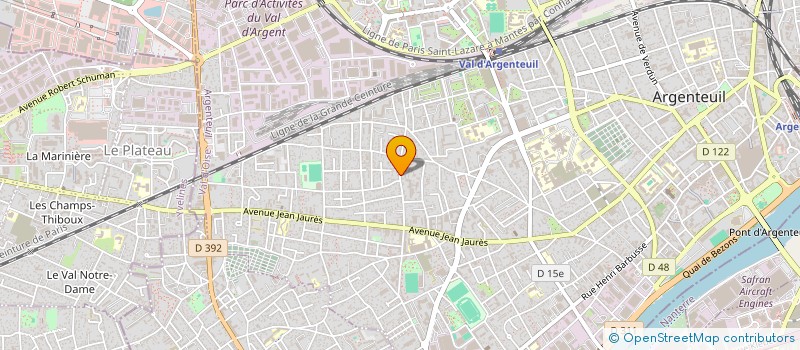 localisation de l'entreprise LES HUTTES DU LIVRE (LHTL) à ARGENTEUIL