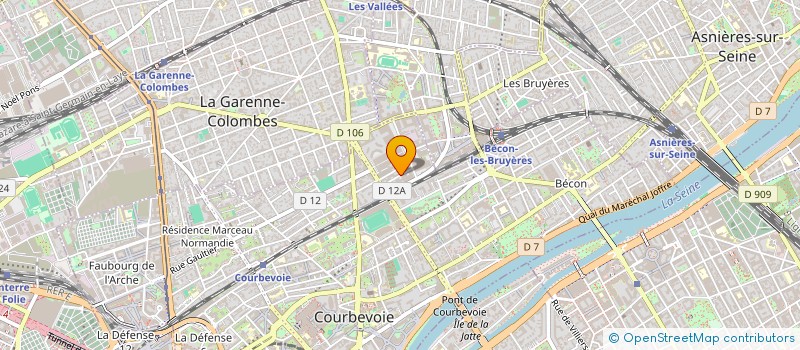 localisation de l'entreprise LES HYPERCONSCIENTS à COURBEVOIE