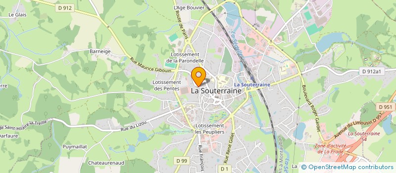 localisation de l'entreprise LES IDEES LUMINEUSES à LA SOUTERRAINE