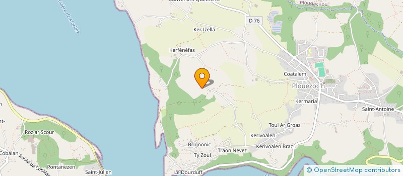 localisation de l'entreprise LES ILLUMINES DE LA BAIE  PLOUEZOC'H