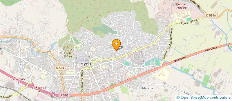 localisation de l'entreprise LES IMMEUBLES D ORIENT  HYERES