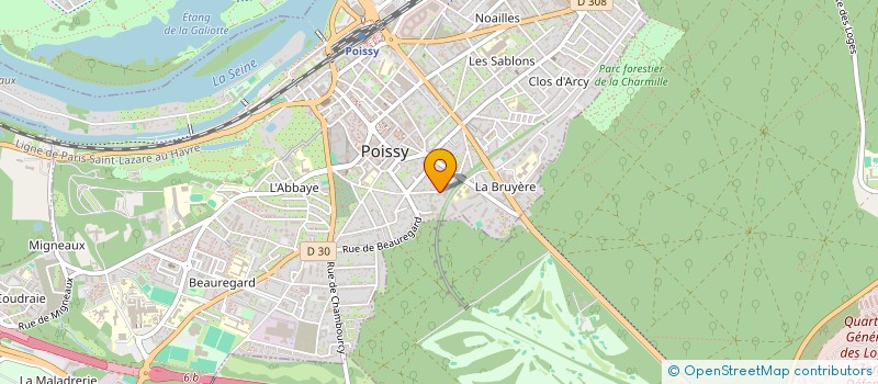 localisation de l'entreprise LES IMPERATRICES AUX MAINS NUES  POISSY