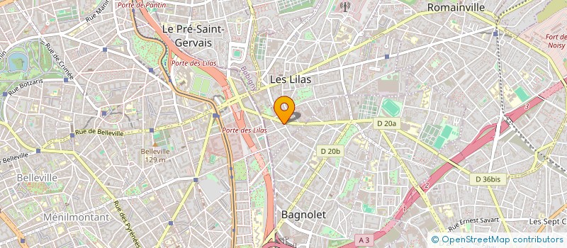 localisation de l'entreprise LES IMPRESSIONS DU JOUR à LES LILAS