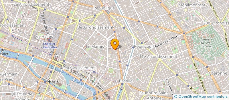 localisation de l'entreprise LES IMPRESSIONS F G à PARIS