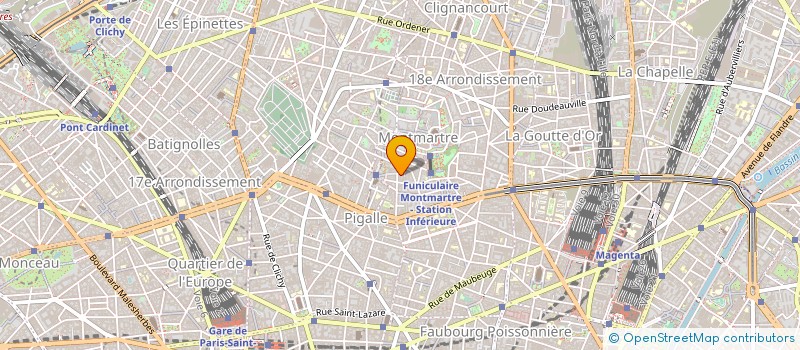 localisation de l'entreprise LES IMPRESSIONS GUINEAU à PARIS