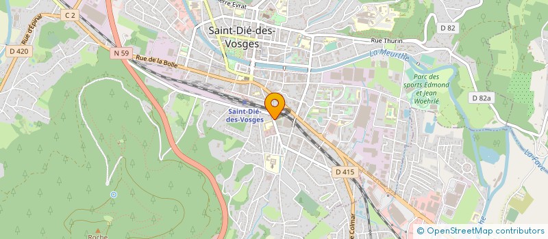 localisation de l'entreprise LES IMPRIMERIES LOOS HVI HUMBLOT  SAINT-DIE-DES-VOSGES