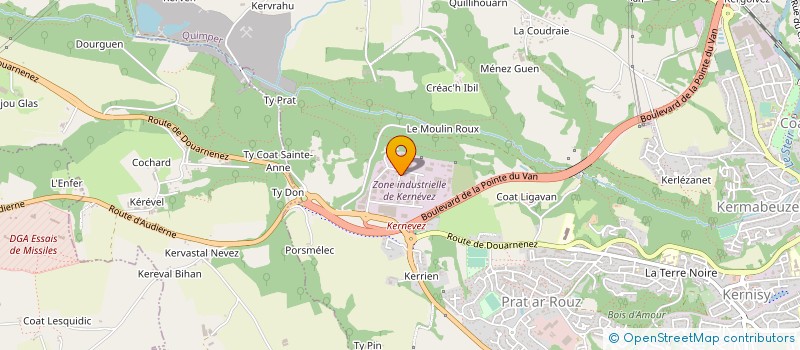 localisation de l'entreprise LES IMPRIMEURS REUNIS à QUIMPER