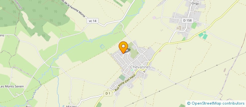 localisation de l'entreprise LES IMPROBABLES à CHEVANNES