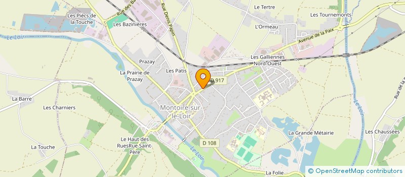 localisation de l'entreprise LES IMPROMPTUS à MONTOIRE-SUR-LE-LOIR