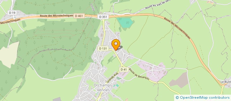 localisation de l'entreprise LES INCONNUS  ORCHAMPS-VENNES