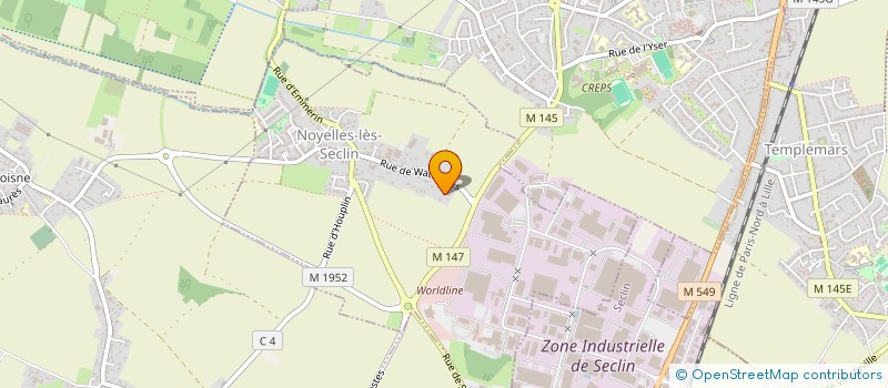 localisation de l'entreprise LES INDIVISIBLES-FIEF DE CHENAS  NOYELLES-LES-SECLIN