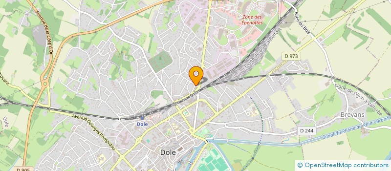 localisation de l'entreprise LES INF'UNIS à DOLE