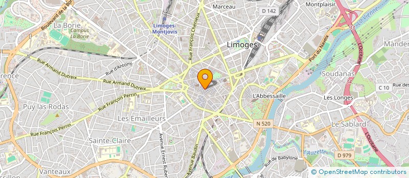 localisation de l'entreprise LES INFIDELES à LIMOGES