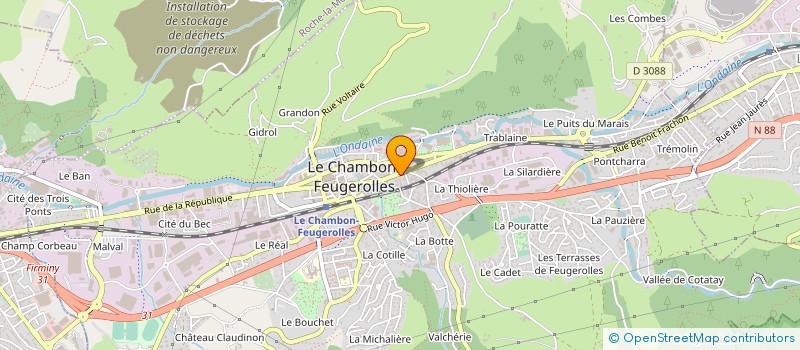 localisation de l'entreprise LES INFIRMIERES DU CHAMBON-FEUGEROLLES  LE CHAMBON-FEUGEROLLES