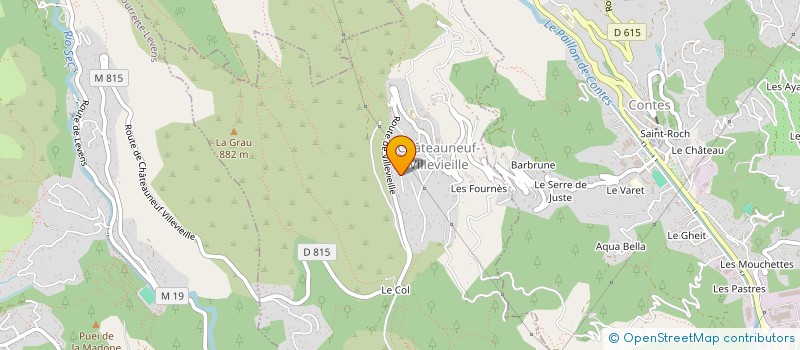 localisation de l'entreprise LES INFLUENTS DE LA SCENE  CHATEAUNEUF-VILLEVIEILLE