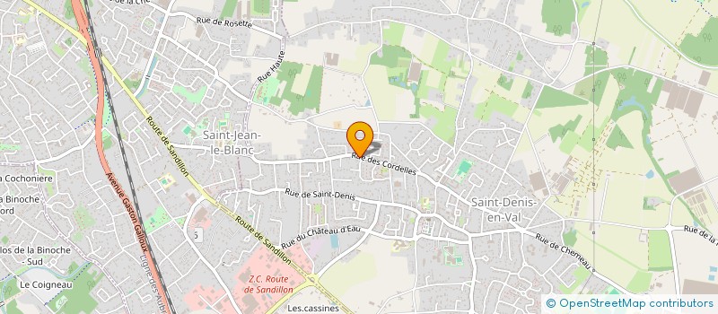 localisation de l'entreprise LES INSEPARABLES à SAINT-DENIS-EN-VAL