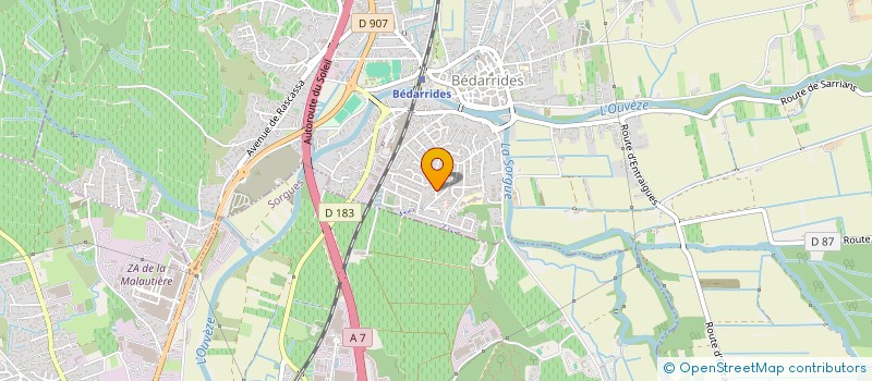 localisation de l'entreprise LES INSEPARABLES  BEDARRIDES