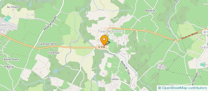 localisation de l'entreprise LES INSOLITES DE CALVIAC  TIZAC-DE-CURTON