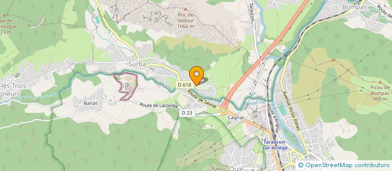 localisation de l'entreprise LES INSPYRENEENS à SURBA