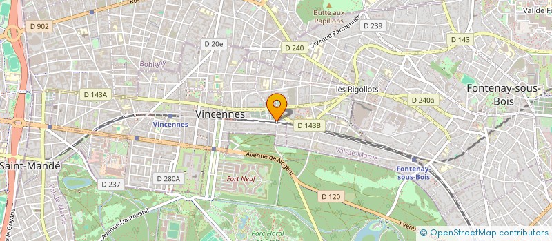 localisation de l'entreprise LES INSTALLATIONS CASTANET à VINCENNES