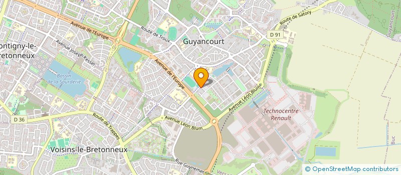 localisation de l'entreprise LES INSTANTS SUSPENDUS ! EDUCATION  GUYANCOURT