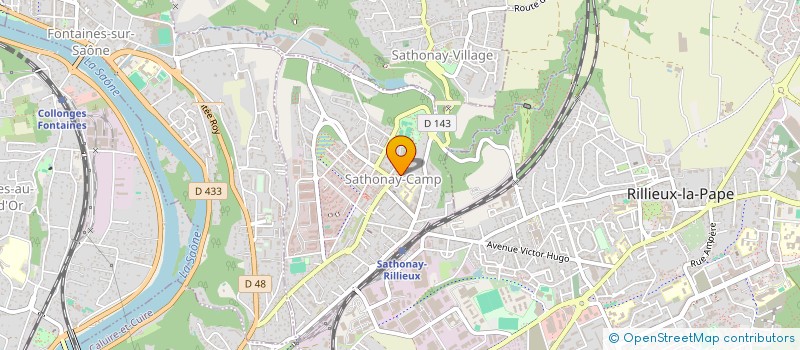 localisation de l'entreprise LES INTERCLASSES DE SATHONAY CAMP  SATHONAY-CAMP