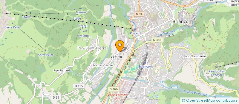 localisation de l'entreprise LES INTERNATIONAUX D ESCALADE DE SERRE CHEVALIER  PUY-SAINT-PIERRE