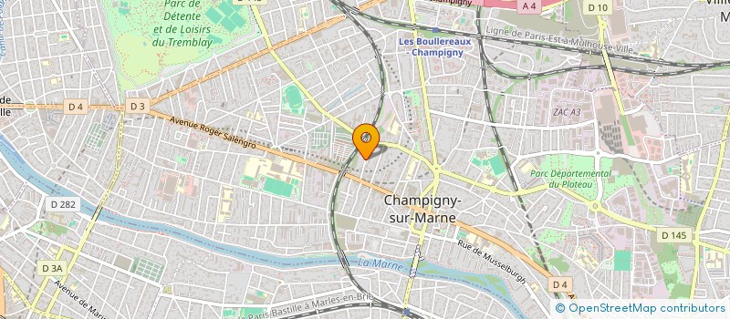 localisation de l'entreprise LES INTERVENANTS ASSOCIES à CHAMPIGNY-SUR-MARNE