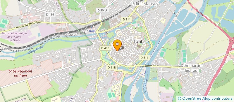 localisation de l'entreprise LES INTREPIDES à TOUL