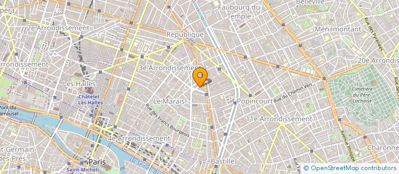 localisation de l'entreprise LES INVASIONS EPHEMERES à PARIS