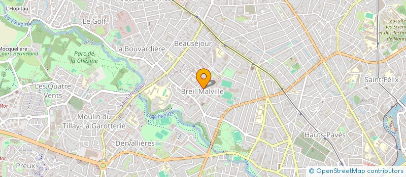 localisation de l'entreprise LES INVENT'ARTS DE LA CHEZINE AU CENS à NANTES