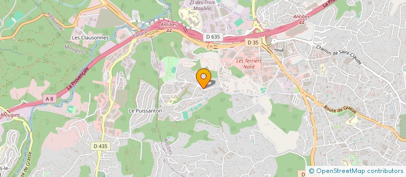 localisation de l'entreprise LES INVESTISSEMENTS AXIOME à ANTIBES