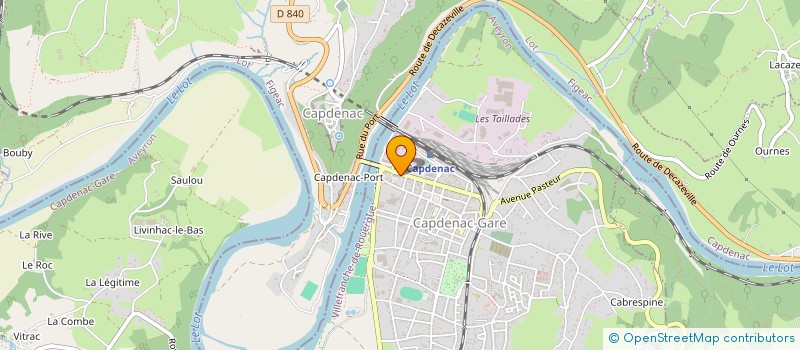 localisation de l'entreprise LES IRIS 12  CAPDENAC-GARE